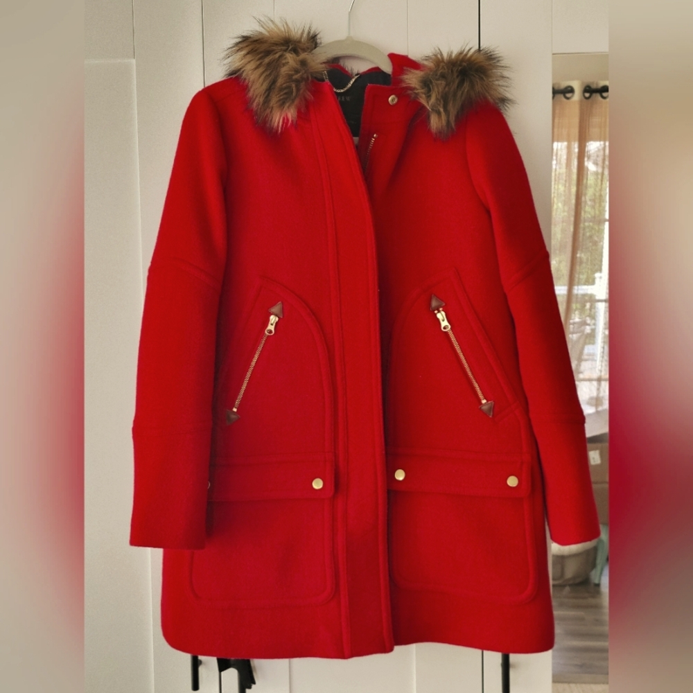 J. Crew Chateu Stadium Wool Coat Sz 4